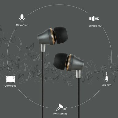 Audifonos Con Funda En Forma De Capsula Negro