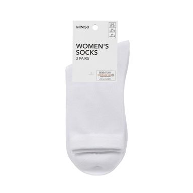 Medias Dobles Para Mujer Blanco 3 Pares