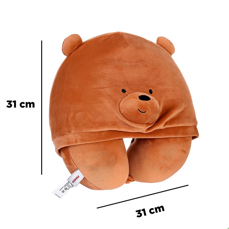 Almohada-Para-Viaje-Con-Gorro-Pardo-Osos-escandalosos-Mediana-Caf-6-5484