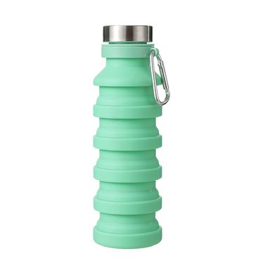 Botella De Silicona Plegable Verde 550 Ml