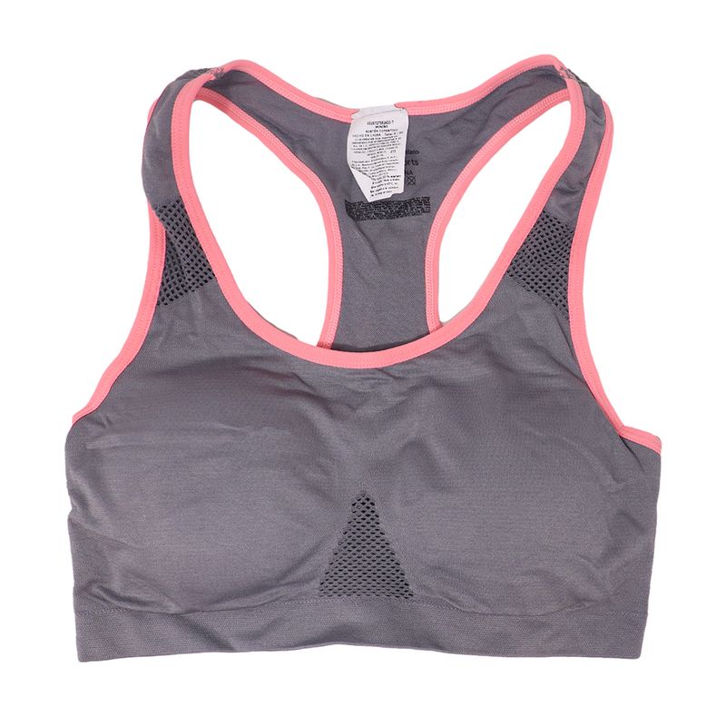 colina realidad Todo tipo de Brasier Deportivo, Acolchonado Para Mujer X/Xl, Gris