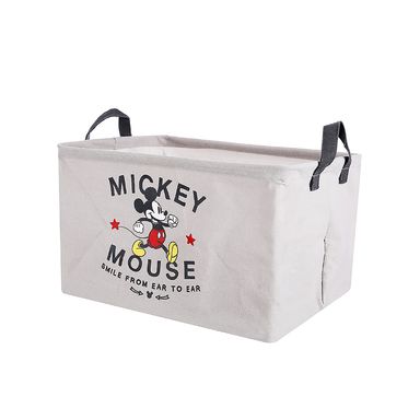 Organizador De Tela, Con Estampado Mickey Mouse, Disney, Mediano, Blanco