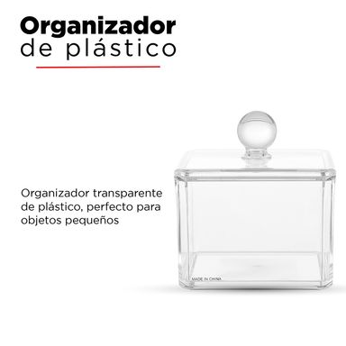 Organizador de cosméticos multifuncional, Pequeño, Transparente