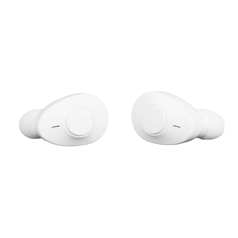 Audifonos Inalambricos Tws Con Tapon De Rosca M1 Blanco