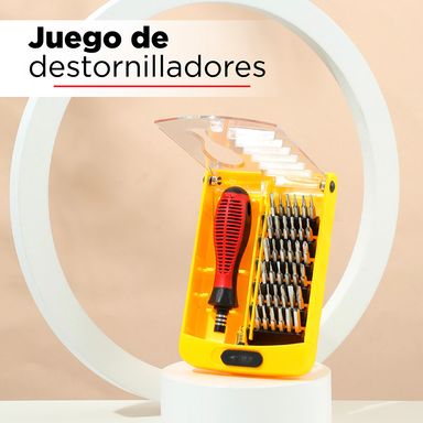 Set de destornilladores con 37 piezas, Mediano, Naranja
