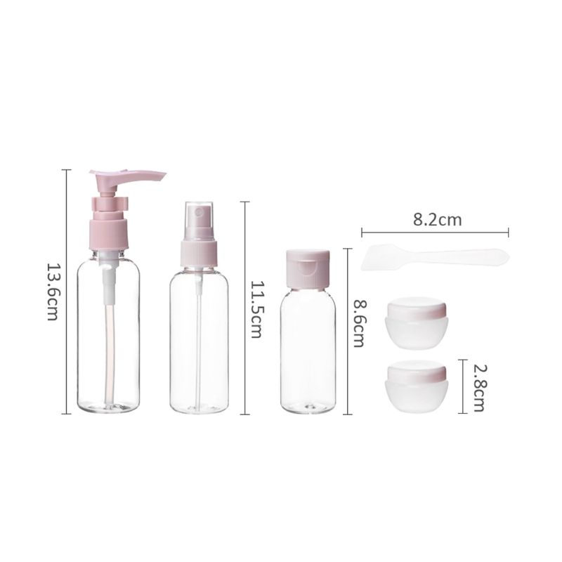 SET DE BOTELLAS DE VIAJE 5 PIEZAS-ROSA — MUMUSO