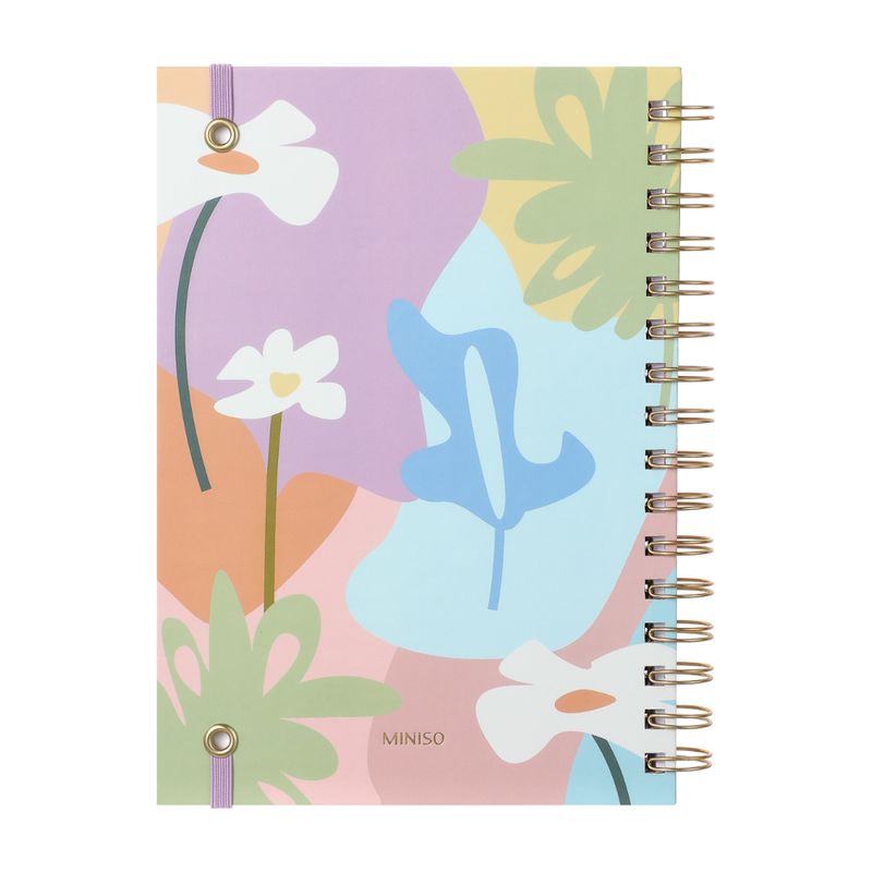 Libreta Argollada A6 Dazzling World Banda Morada 90 Hojas