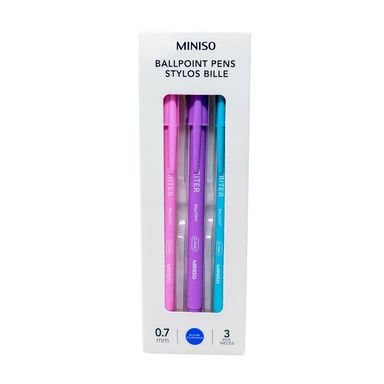 Esfero Delgada 0.7 Mm Multicolor Tinta Azul 3 Pzas