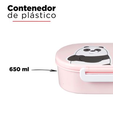 Contenedor para Alimentos con Division  650 Ml Serie Osos Escandalosos Panda