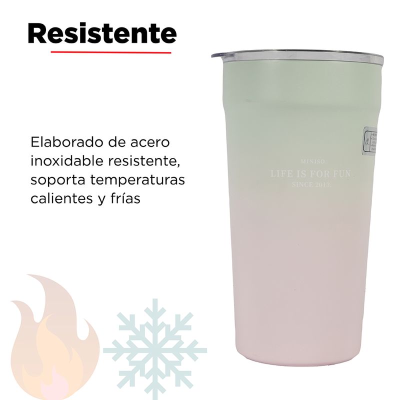 Vaso Termo Para Café De 400 Ml Interior Plástico