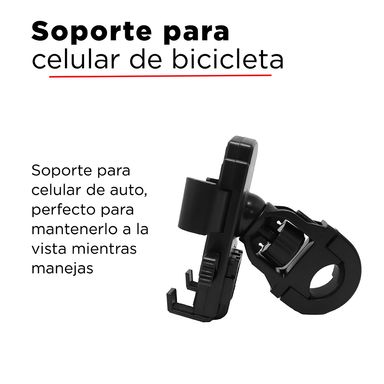 Soporte Para Celular Para Motocicleta Con Seguro Negro