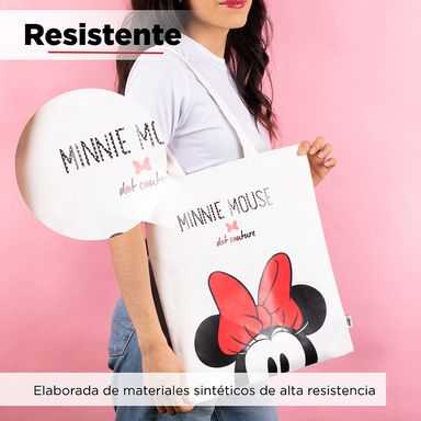 Bolsa para Compras, Minnie Mouse, Diseny, Mediana, Negro