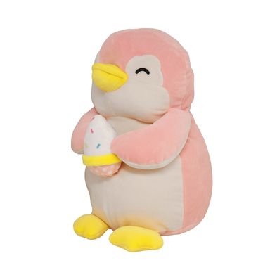 Peluche Pingüino, Con Helado, Rosa