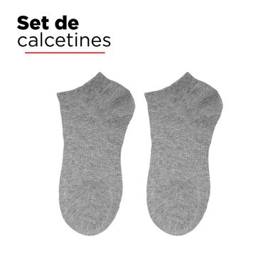 Medias de mujer cortas x2, Medianas, Gris