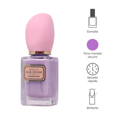 Esmalte Para Uñas Morado Oscuro 15Ml