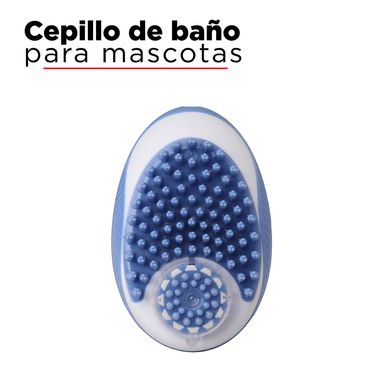 Cepillo Masajeador de Baño para Mascotas Azul