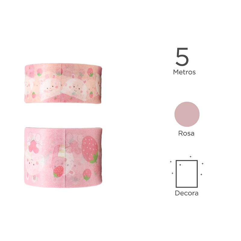Cinta-Adhesiva-Milk-Tea-Series-de-Conejo-2-Pzas-Rosa-3-12338