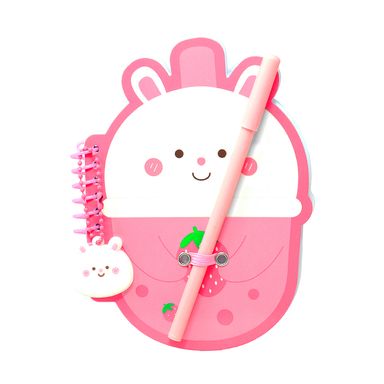 Cuaderno Memo Argollado Milk Tea Conejo 80 Hojas Blancas