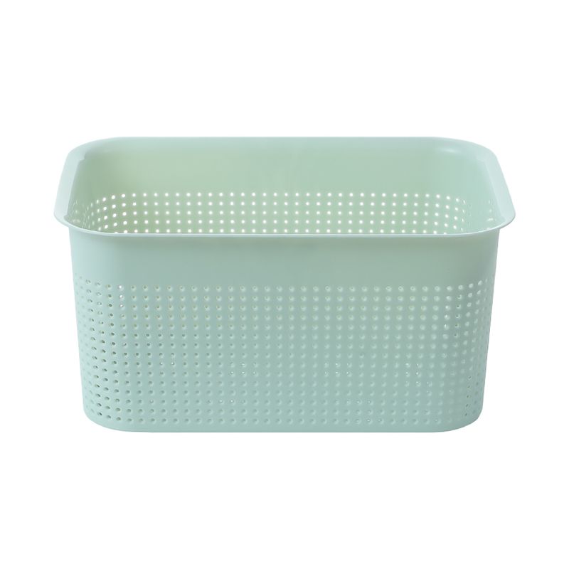 Cesta-de-Almacenamiento-de-Dise-o-Hueco-con-Orificio-Redondo-Blanco-Verde-1-12173