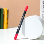 Plumon-A-Base-De-Agua-Doble-Punta-Rojo-Coral-3-6159