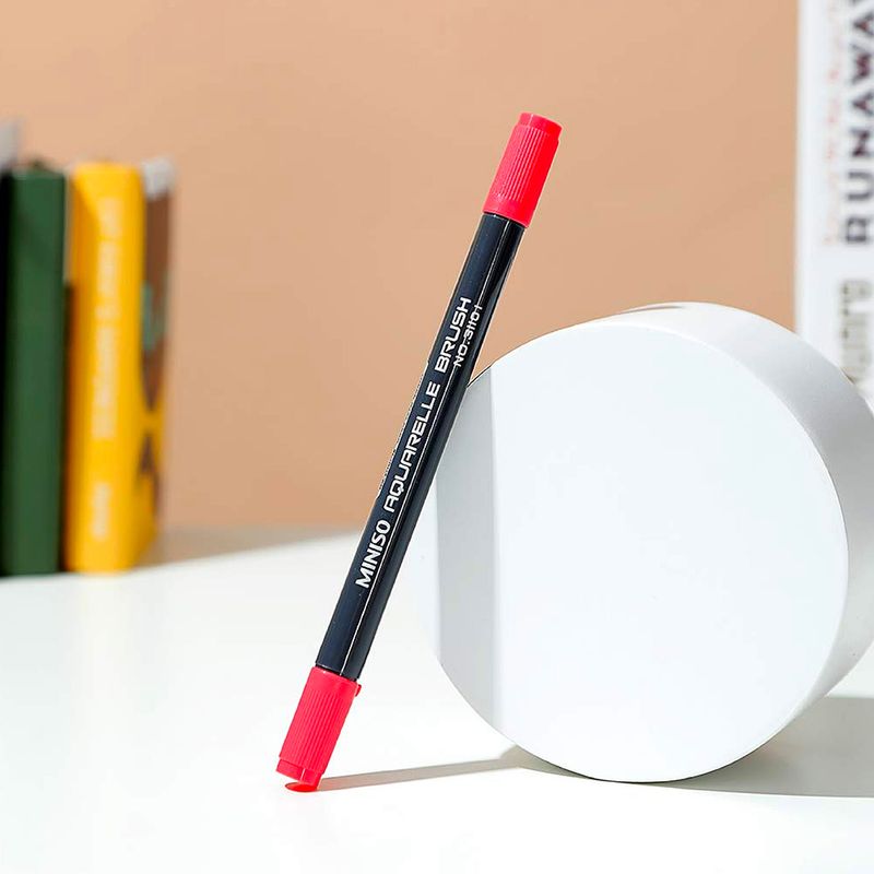 Plumon-A-Base-De-Agua-Doble-Punta-Rojo-Coral-3-6159