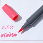 Plumon-A-Base-De-Agua-Doble-Punta-Rojo-Coral-5-6159