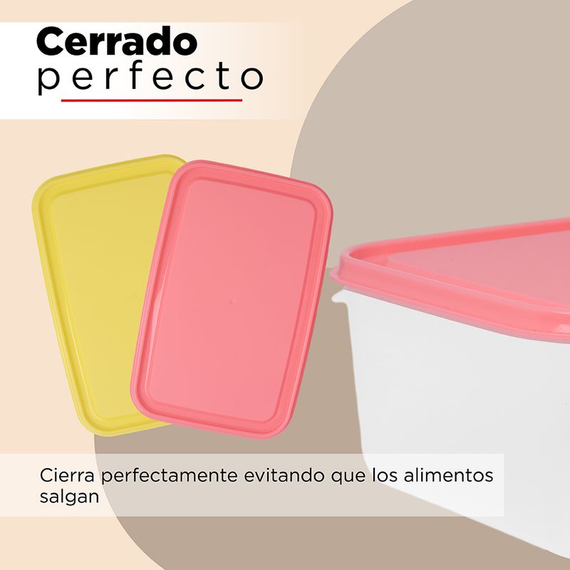 Contenedor de alimentos 1900 ml, Rojo