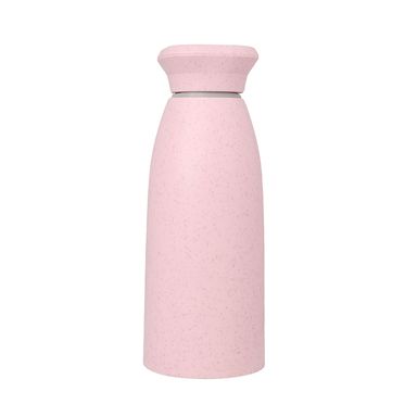 Botella De Vidrio Estirable Con Cordon Rosa 350Ml