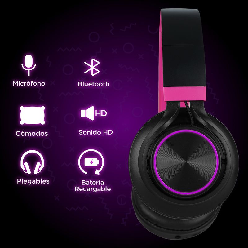 Auriculares Rosa Mpow H7 Bluetooth Inalambricos C/micrófono