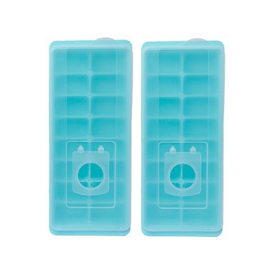 Molde para cubos de hielo x2, Mediano, Azul