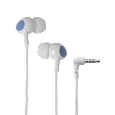 Audifonos De Cable, 1.2M Medianos, Blanco/Azul