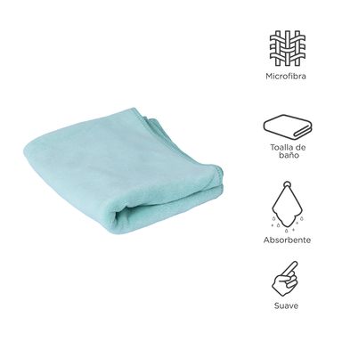 Toalla De Baño, De Microfibra, Pequeña, Verde