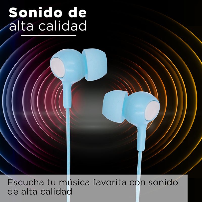 Audifonos De Cable 1318, Blanco, 1.1M