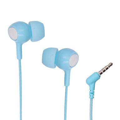 Audifonos De Cable, 1.2M, Mediano, Azul - Blanco