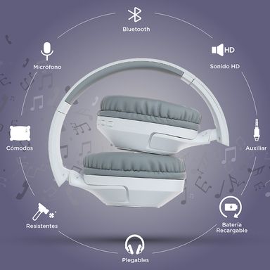 Audifonos De Diadema Modelo L36 Blanco