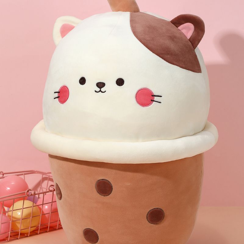 Peluche de Gato Bubble Tea Milk Tea