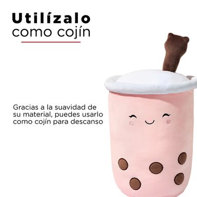 Peluche de Little Bear Milk Tea con Rosa Beverage Series