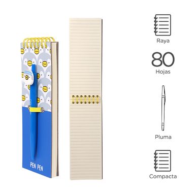 Set De Libreta Memo Con boligrafo Pen Pen Mini Family Series
