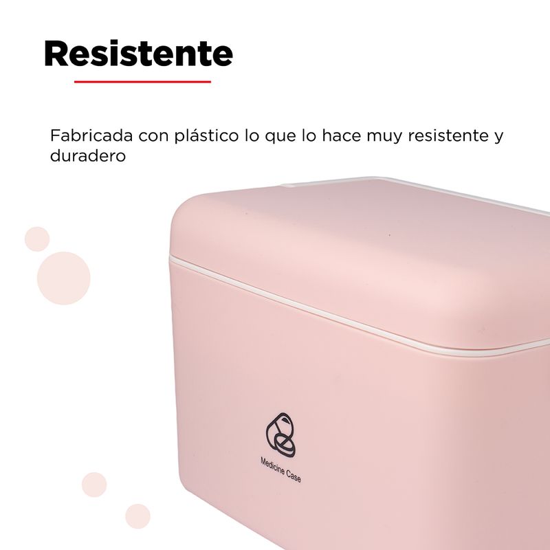 Organizador-De-Plastico-Para-Medicina-De-Dos-Capas-Rosa-2-12686