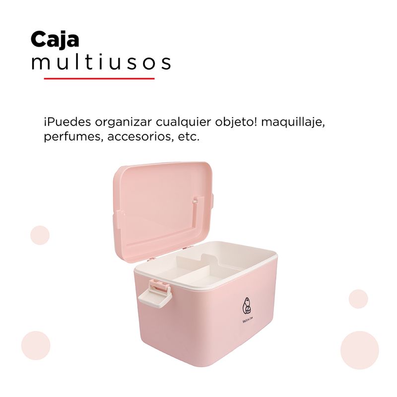 Organizador-De-Plastico-Para-Medicina-De-Dos-Capas-Rosa-4-12686