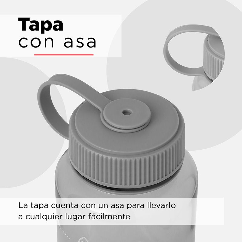 Botella de Plastico Cool de Agua Fria de Gran Capacidad con Asa y