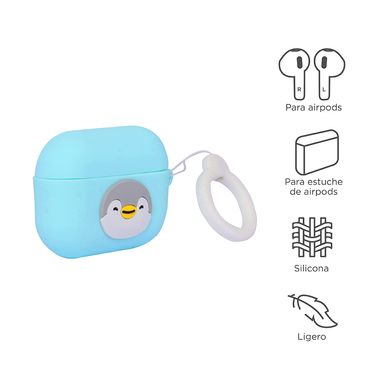 Estuche para Airpodspro  Mini Family Azul