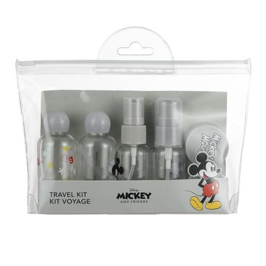 Set De Botellas De Viaje Mickey Mouse 7Pzs Disney  Gris