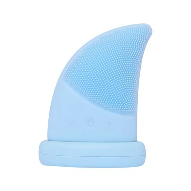 Cepillo Facial de Silicona con Forma de Aleta de Tiburon Azul