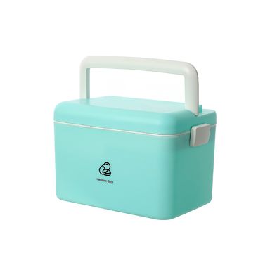 Organizador de Plastico para Medicina de Dos Capas Azul