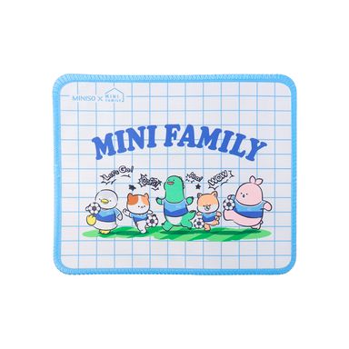 Mouse Pad Cuadrado Mini Family Sports Azul