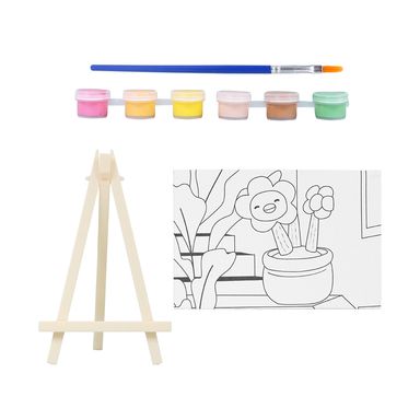 Kit de Pintura Mini Cm con 6 Colores y 1 Pincel de Flor
