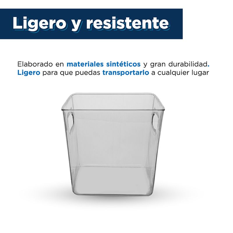 Organizador-De-Plastico-Cuadrado-Transparent-Series-Gris-Transparente-S-3-12679