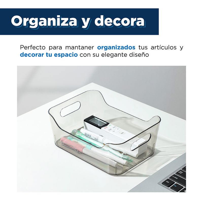 Organizador-de-Plastico-Transparent-Series-Gris-Transparente-S-4-13239