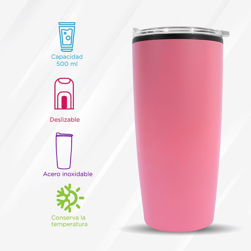 Dos Piezas Termo Vaso Para Bebidas De 20oz Acero Inoxidable De